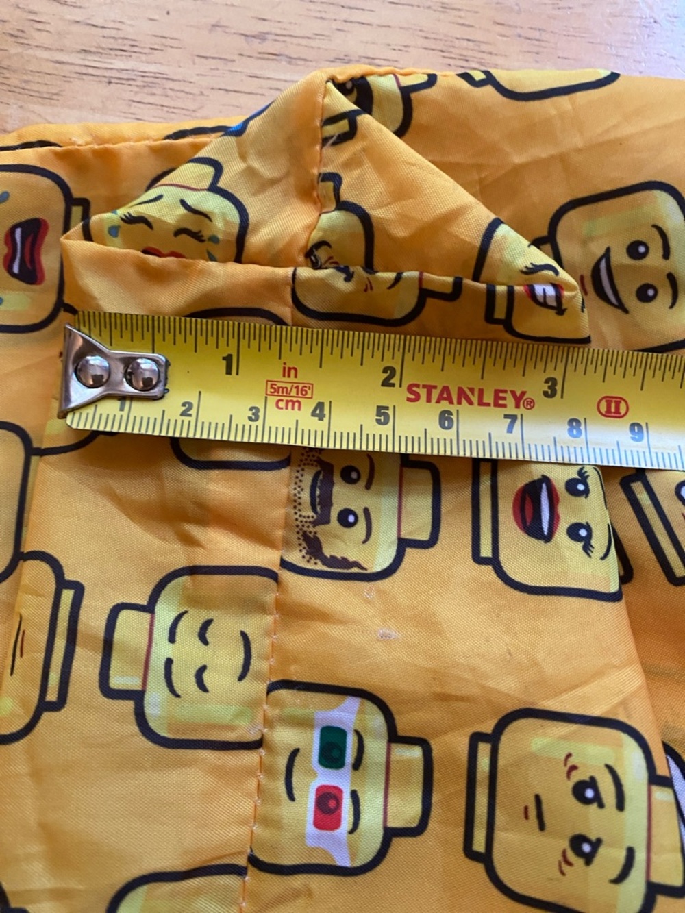 RARE LEGO Store yellow Nylon Tote Bag w/Storage pouch 16x17” Lightweight - Picture 8 of 8